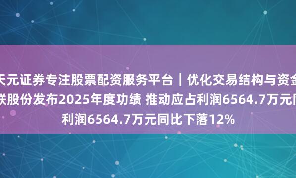 天元证券专注股票配资服务平台｜优化交易结构与资金管理 好意思联股份发布2025年度功绩 推动应占利润6564.7万元同比下落12%